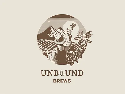 Unbound Brews Coffee | Logo design brand designer branding coffee brand coffee logo graphic design graphic designer graphic logo illustration logo logo design