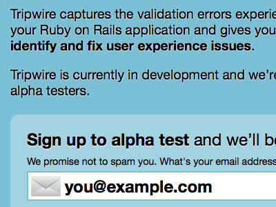 Tripwire Alpha alpha blue rails signup tripwire