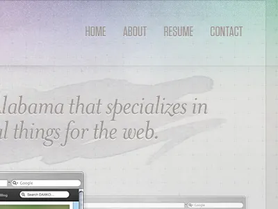 CW Personal Site design mrs. eaves navigation texture tungsten typography