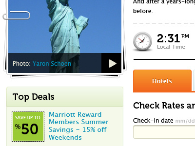 Traveling icon photos tabs ui elements