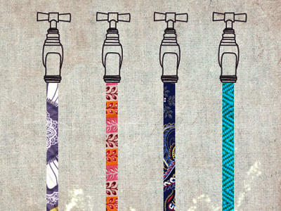 faucets illustration pattern