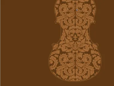 International Violin Competition of Indianapolis copper die cut invite metallic rough