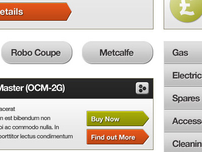Buttontastic black buttons e commerce navigation orange