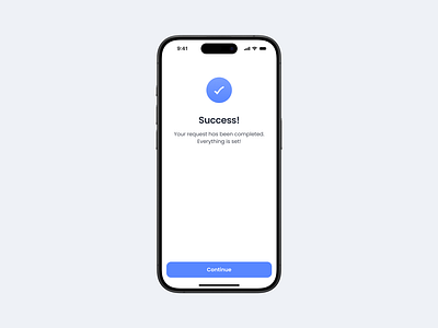 Success Confirmation Screen UI Design