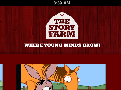 Story Farm Store barn donkey horse ipad store