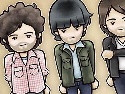 Arkells band caricature cartoon illustration music poster