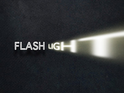 FLASHLIGHT animation blur css css3 text