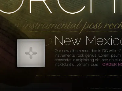 The Orchid- Album Promo area band nelly script raleway texture website