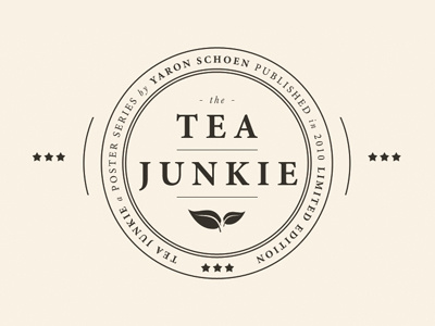 Tea Junkie logo poster