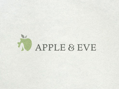 Apple & Eve Colour Logo ampersand apple branding caps green icon identity lady logo logo design naked nude serif texture