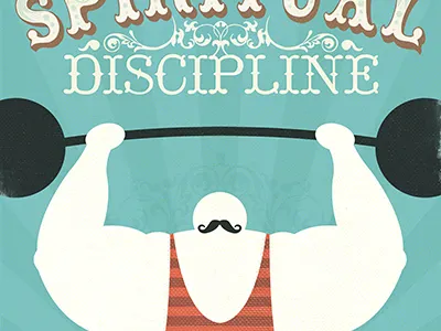 Discipline circus illustration mustache sideshow typography unitard