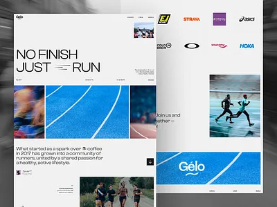 Gēlo - Running Club Landing Page activity community design health landing page landing page design run runner running running club running team running web sport ui ui design web web design website