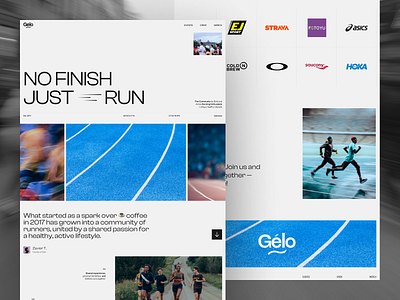 Gēlo - Running Club Landing Page activity community design health landing page landing page design run runner running running club running team running web sport ui ui design web web design website