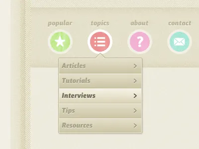 ThemeDesigner Dropdown blog dropdown navigation pop over