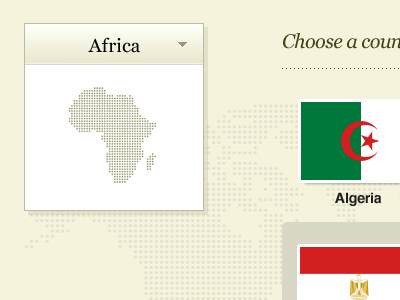 Interface countries design dwaiter interface ux website