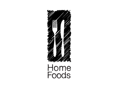 Home Foods logo scribble sketch