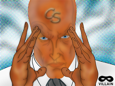 Evil Professor C. Sans comic sans evil illustration villain
