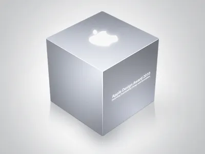 Apple Design Award ada apple award cube design gray
