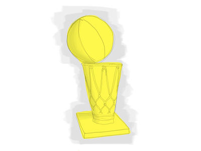 Trophy basketball nba finals trophy yellow