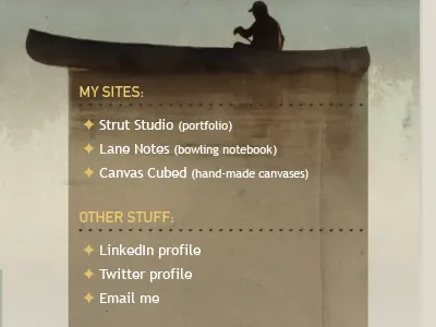 personal site navigation canoe nature navigation texture