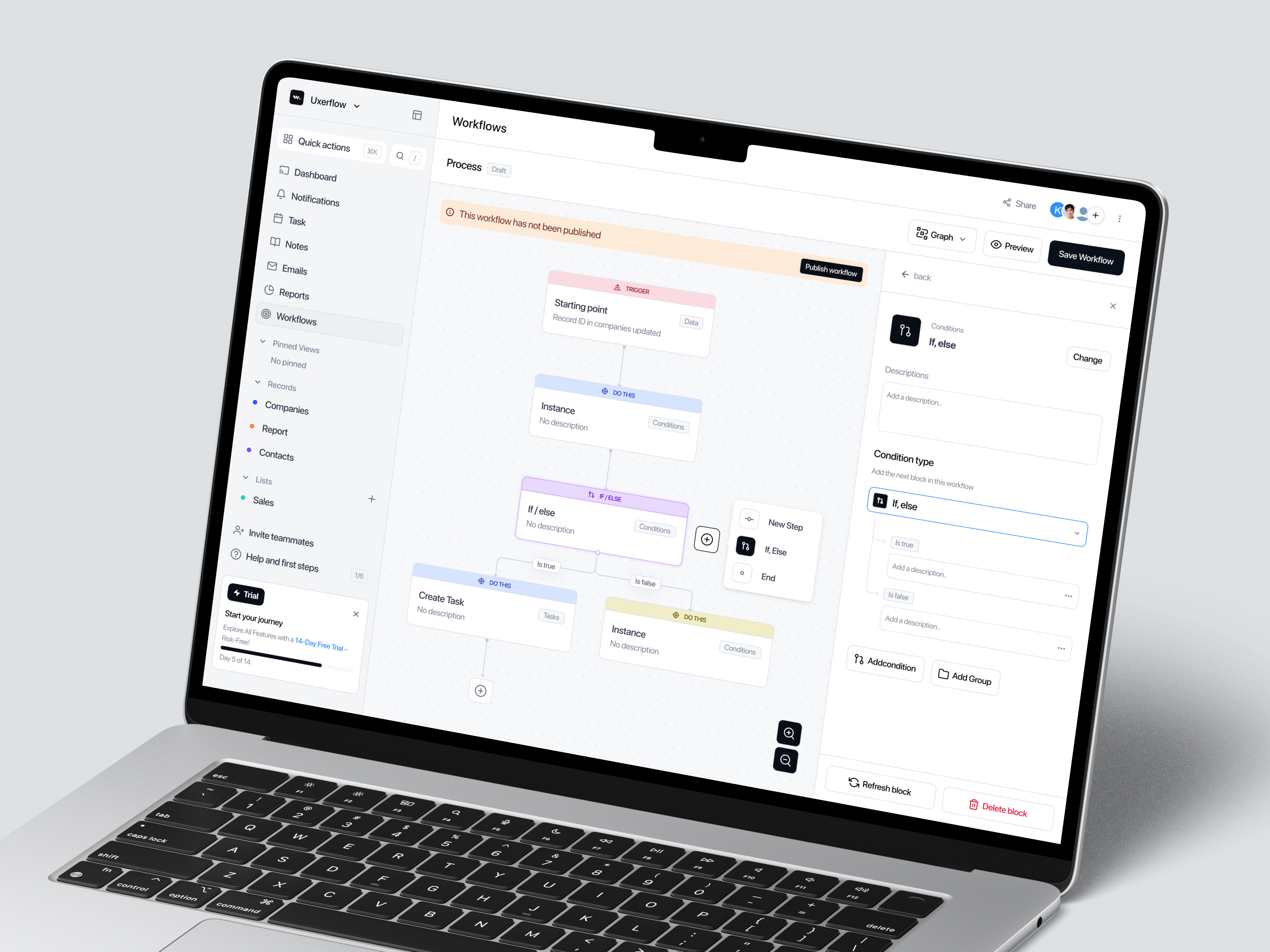 Example of Dashboard Or Web App Design
