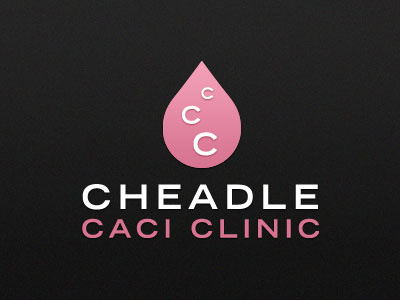 Cheadle CACI Clinic Logo black design drop shadow gradient illustrator logo photoshop pink