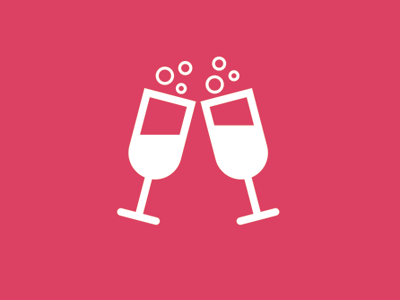 Rehearsal Dinner Invitation glasses illustration pink wedding wine