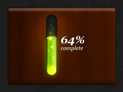 Toxic progress bar 3D 3d bar bubbles green progress toxic waste wood