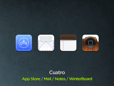 Cuatro Round 2 cuatro icons iphone theme