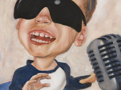 Dylan caricature child illustration painting