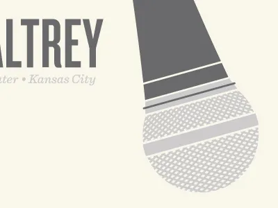 Gigposter Preview gigposter illustration metallic silver microphone typography