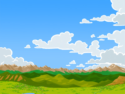 Colorado Mountains design illustration