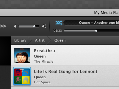 Some Media Player grey noise ui