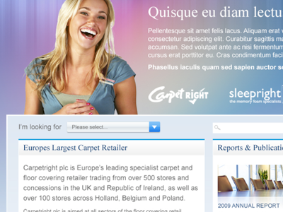 Concept for Corporate Website (They went for another design)) concept corporate web design
