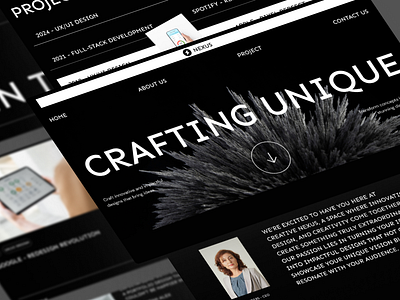 Dark Creative Portfolio Website Design creative customizable design graphic minimal modern portfolio responsive showcase template ui uiux user friendly ux web web design website website design