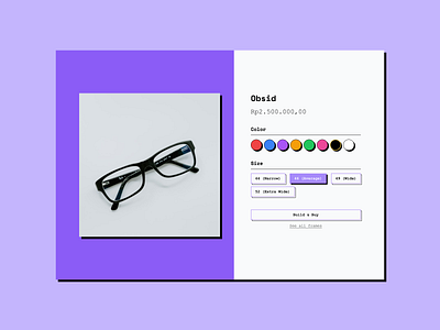 GLasses cart dailyui ecommerce neobrutalism ui