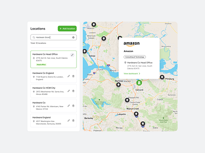 CARBON - UI Location carbon cms crm designsystem footprint location search ui ux