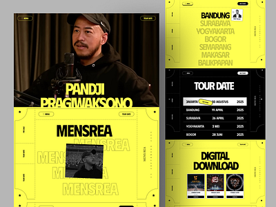 Mensera - Standup Comedy Landing Page [Live Verison] artist booking comedy event humor landing page live version nocode profile profile pages standup standup comedy tour web webdesign webflow website website clean website live world tour