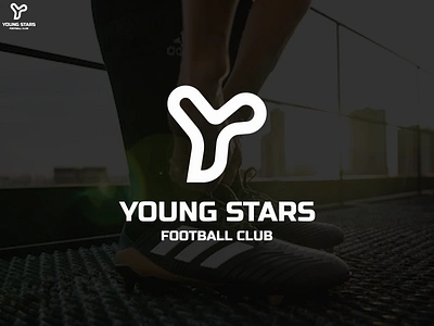 Sports Logo - Young Stars Football Club branding club football icon lettermark logo logodesign mark modern monogram negativespace sports star symbol visualidentity y young