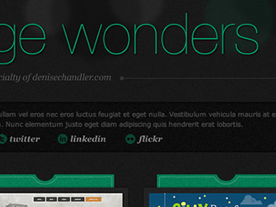 Specialty page black portfolio teal texture website