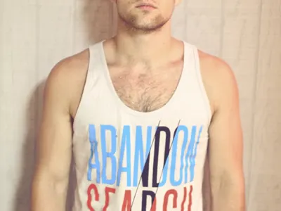 Searchlights Tank abandon band blue grey purple red rock tank top