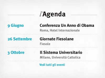 Agenda clean typography