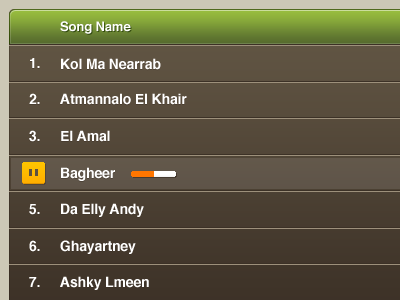 Music Player design green interface music player