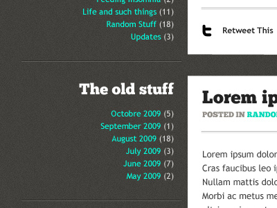 Discarded 3 blog color pop sidebar typography