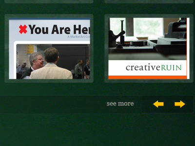 Portfolio Next/Back back next navigation portfolio