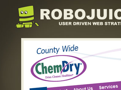 Robojuice Logo brown green logo