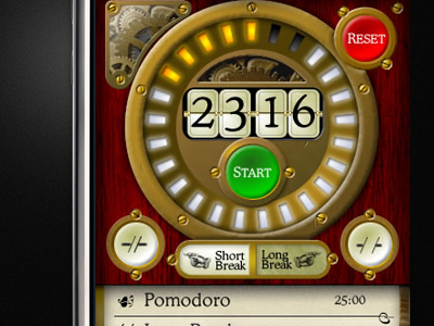 Mechanical Pomodoro (pre-final) iphone pomodoro steampunk