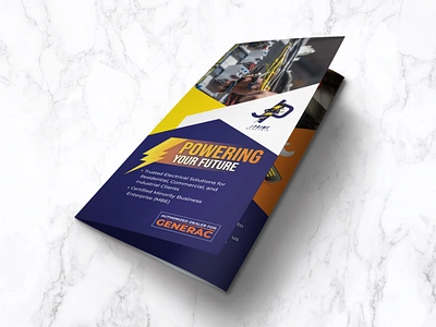 Electrical Service Trifold Brochure a4 brochure brochure design business business brochure electrical energy flyer flyer design leaflet manual marketing power print print ready template trifold brochure zfold