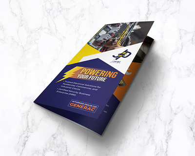 Electrical Service Trifold Brochure a4 brochure brochure design business business brochure electrical energy flyer flyer design leaflet manual marketing power print print ready template trifold brochure zfold