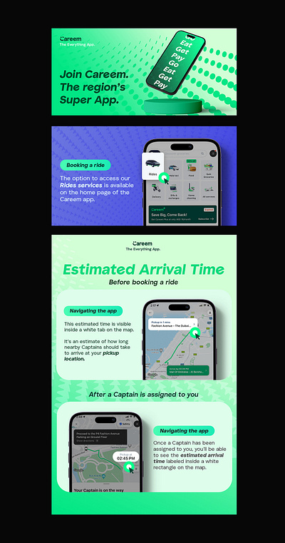 Careem Rides - digital branding branding design digital design graphic design product branding product marketing visual design